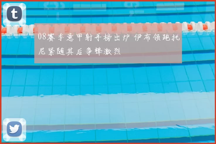 08赛季意甲射手榜出炉 伊布领跑托尼紧随其后争锋激烈