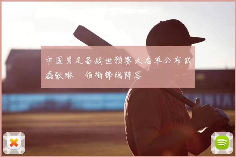 中国男足备战世预赛大名单公布武磊张琳芃领衔锋线阵容